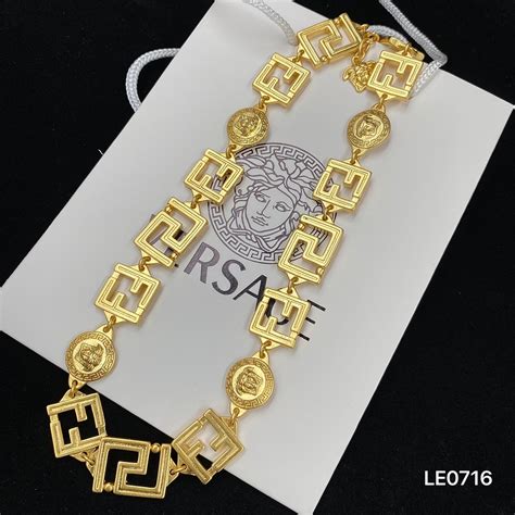 versace necklace replica free shipping|Versace necklace for men.